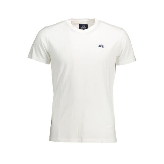 La Martina – Schickes, besticktes T-Shirt mit Rundhalsausschnitt