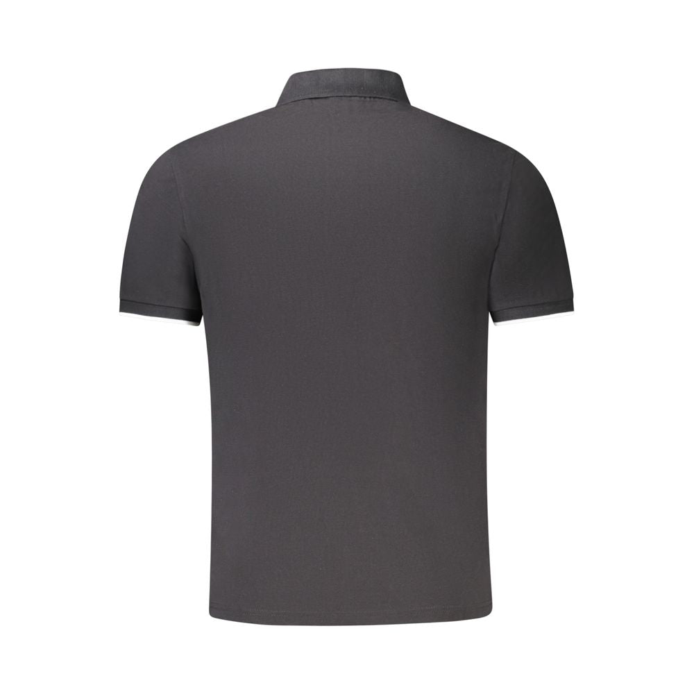 North Sails Herren-Poloshirt aus schwarzer Baumwolle