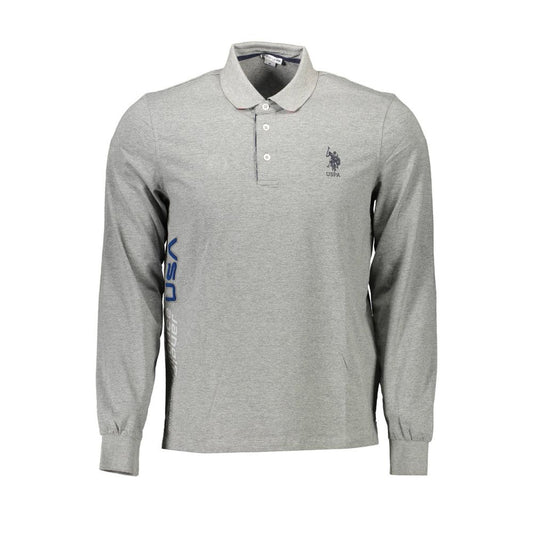 US POLO ASSN. Graues Poloshirt aus Baumwolle für Herren
