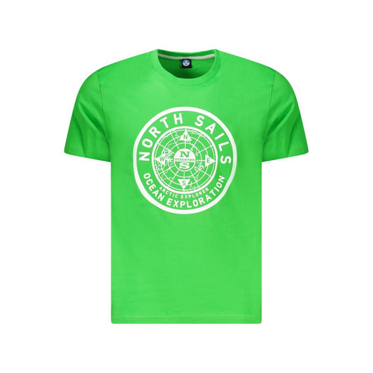 North Sails Herren-T-Shirt aus grüner Baumwolle