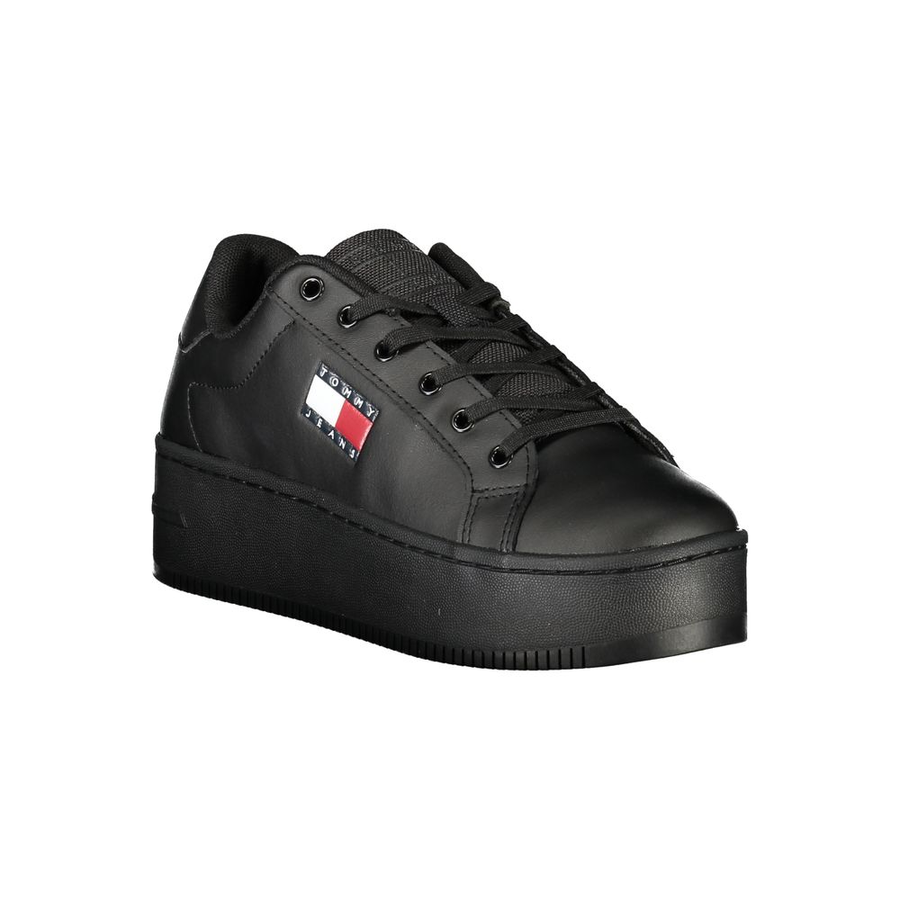 Tommy Hilfiger – Schwarze Polyethylen-Sneaker für Damen