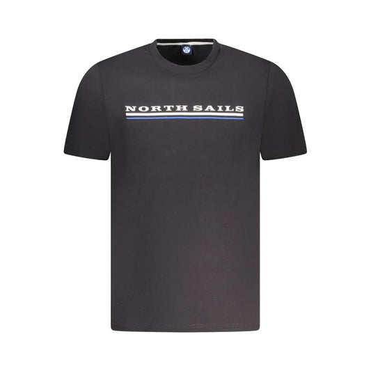 North Sails Herren-T-Shirt aus schwarzer Baumwolle