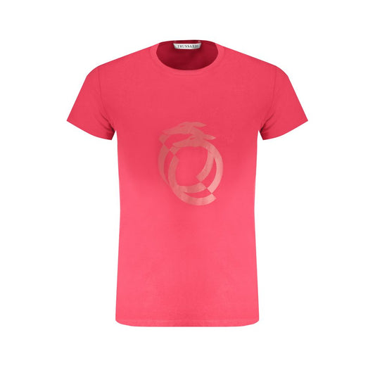 Rotes Baumwoll-T-Shirt von Trussardi
