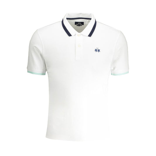La Martina Poloshirt aus weißer Baumwolle