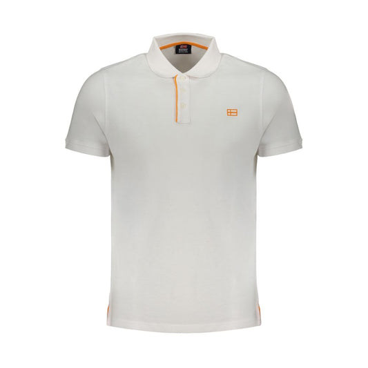 Norwegen 1963 Weißes Baumwoll-Poloshirt