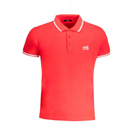 Rotes Poloshirt aus Baumwolle der Cavalli Class