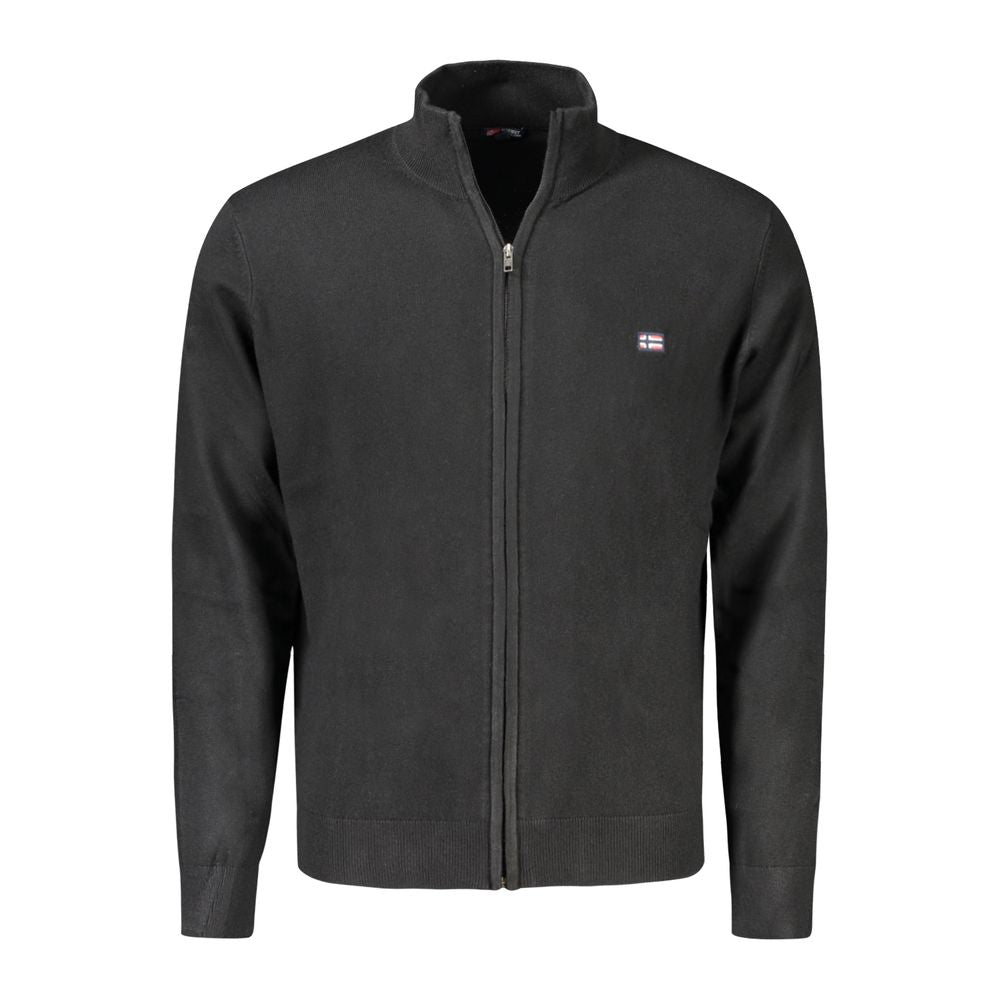 Norway 1963 Schwarze Polyamid-Strickjacke für Herren