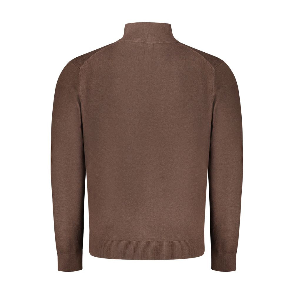 Norway 1963 Braune Polyamid-Strickjacke für Herren