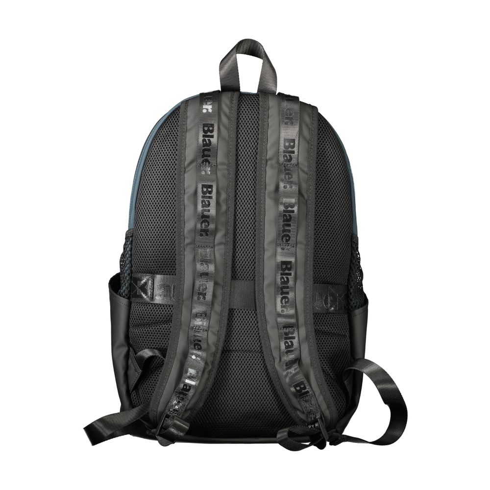 Blauer grüner Polyester-Rucksack