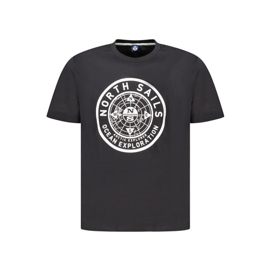 North Sails Herren-T-Shirt aus schwarzer Baumwolle