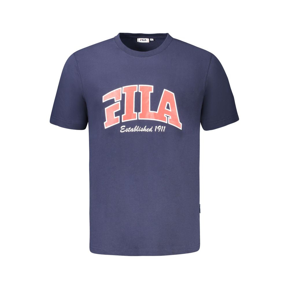 Fila Blaues Baumwoll-T-Shirt für Herren