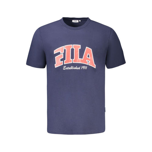 Fila Blaues Baumwoll-T-Shirt für Herren