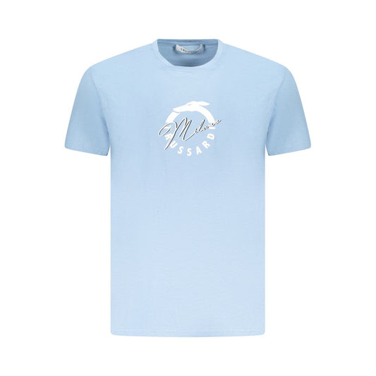 Trussardi Hellblaues Herren-T-Shirt aus Baumwolle