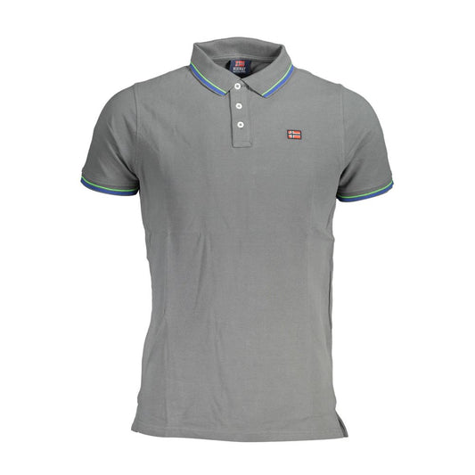 Norwegen 1963 Braunes Poloshirt aus Baumwolle für Herren
