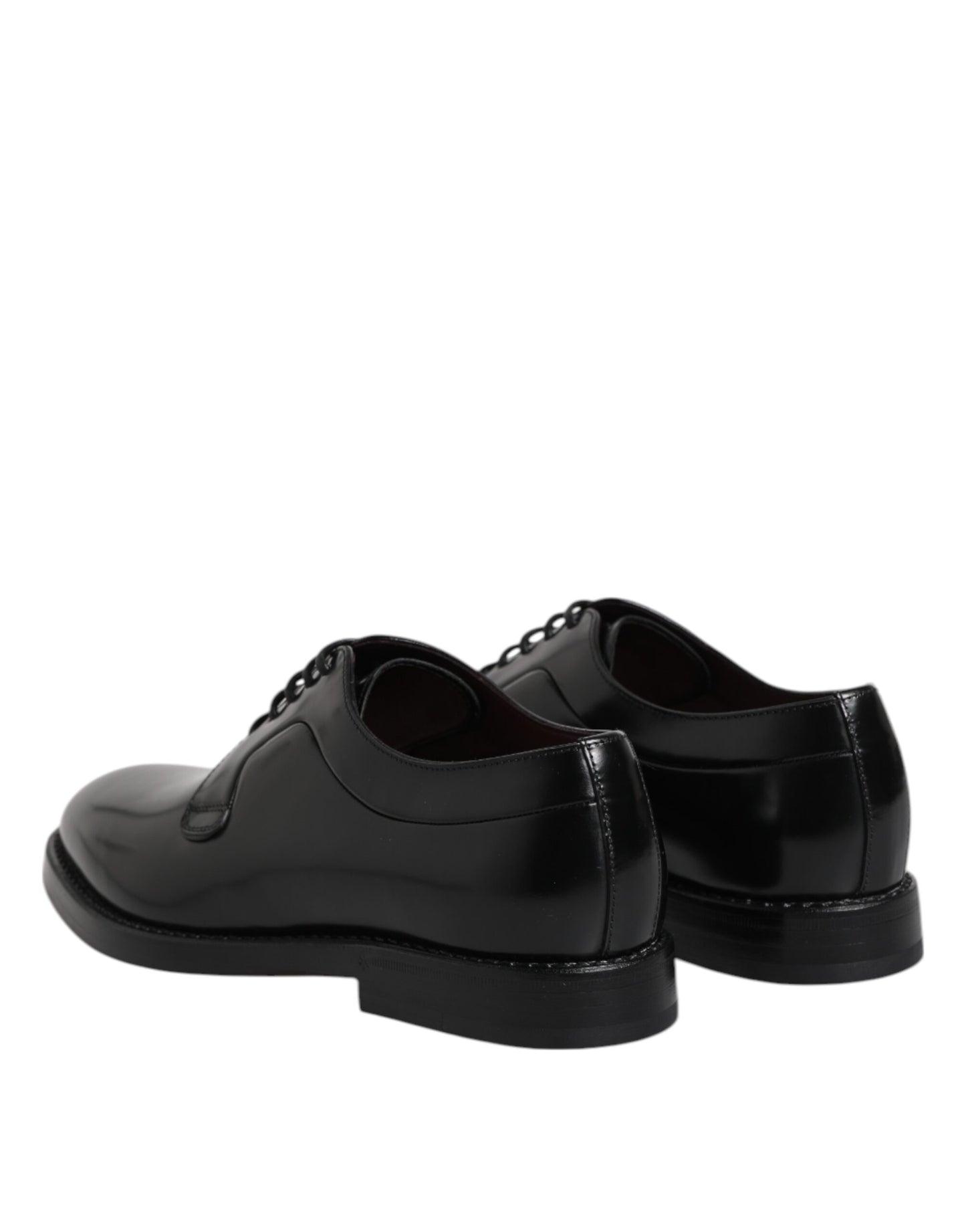 Dolce &amp; Gabbana – Derby-Schuhe aus schwarzem Leder mit Schnürung