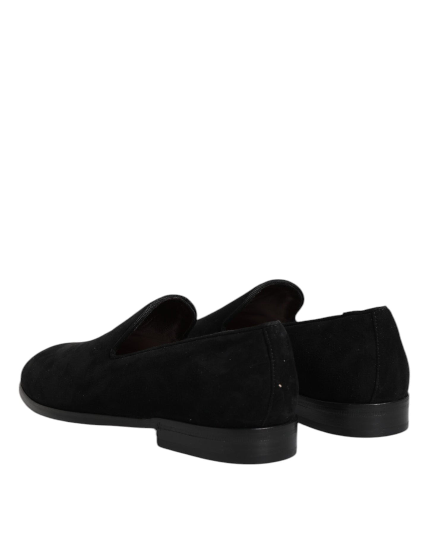 Dolce &amp; Gabbana – Slipper aus schwarzem Wildleder, formelle Schuhe