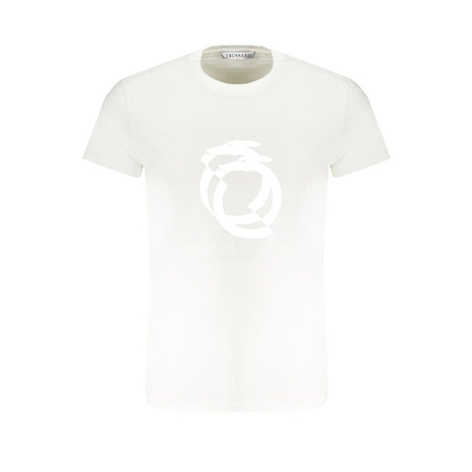 Weißes Baumwoll-T-Shirt von Trussardi