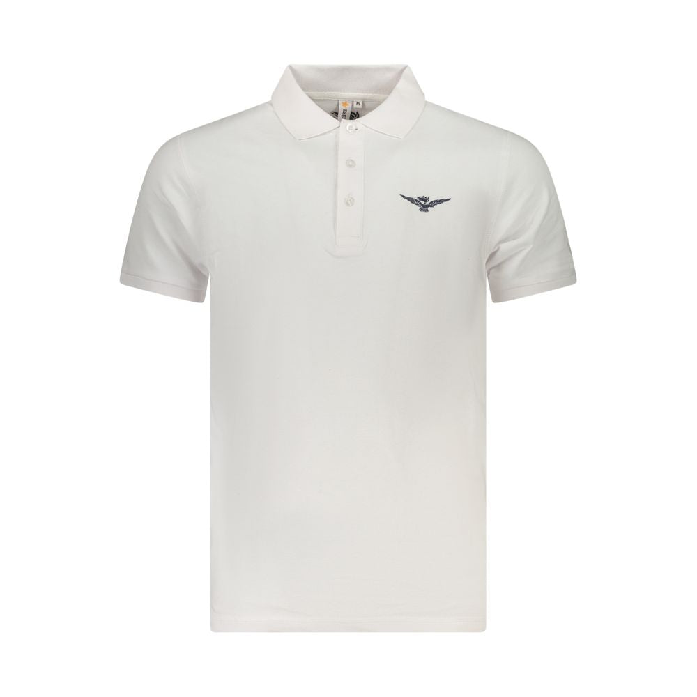 Weißes Poloshirt aus Baumwolle der Militärakademie
