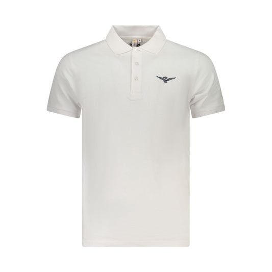 Weißes Poloshirt aus Baumwolle der Militärakademie