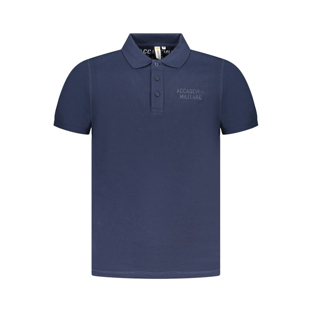 Blaues Poloshirt aus Baumwolle der Militärakademie