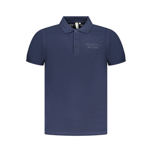 Blaues Poloshirt aus Baumwolle der Militärakademie