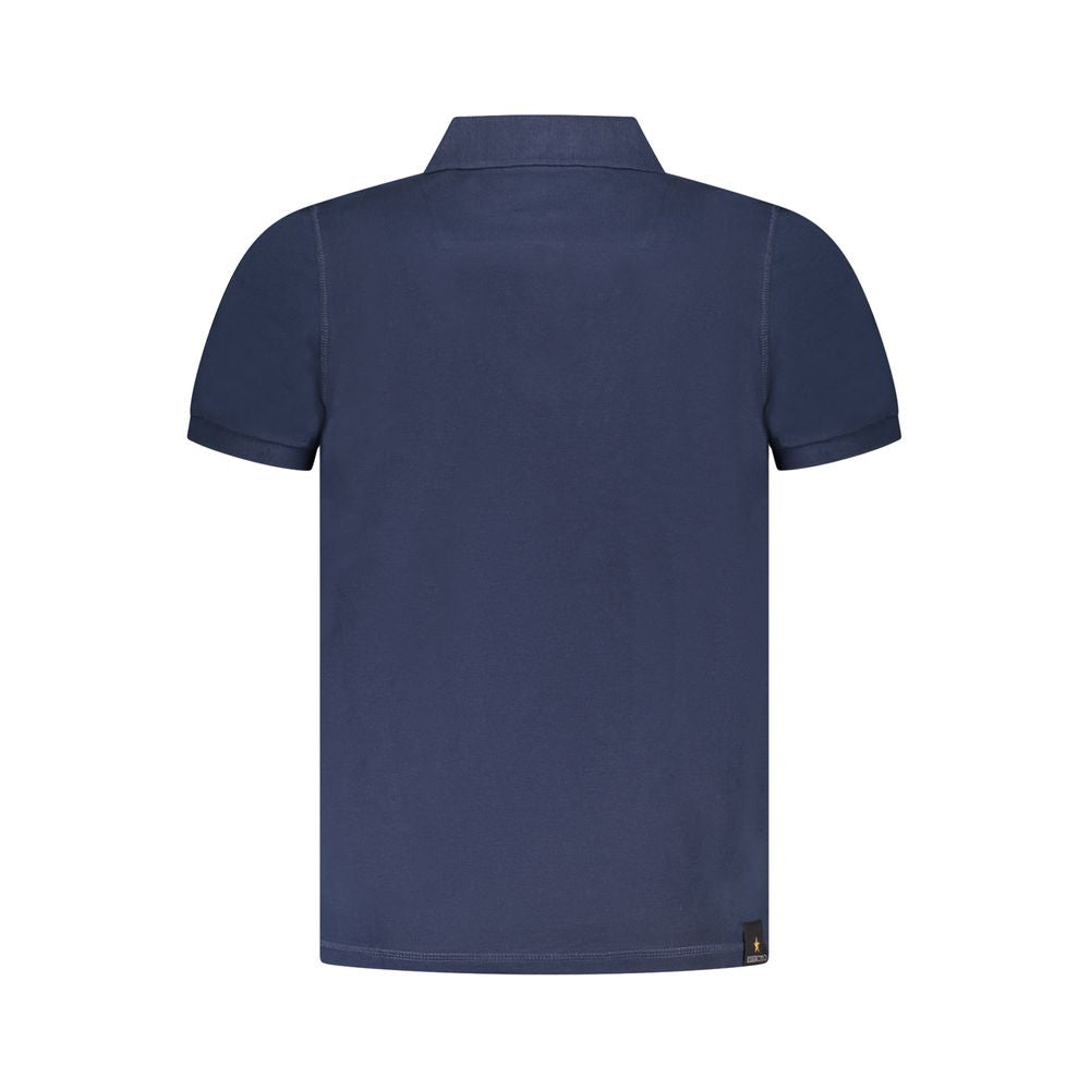 Blaues Poloshirt aus Baumwolle der Militärakademie