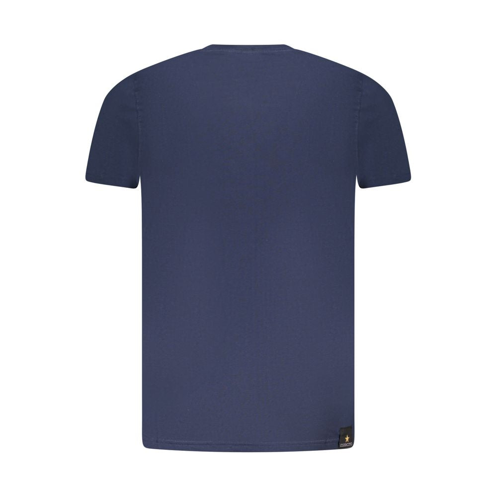 Blaues Baumwoll-T-Shirt der Militärakademie