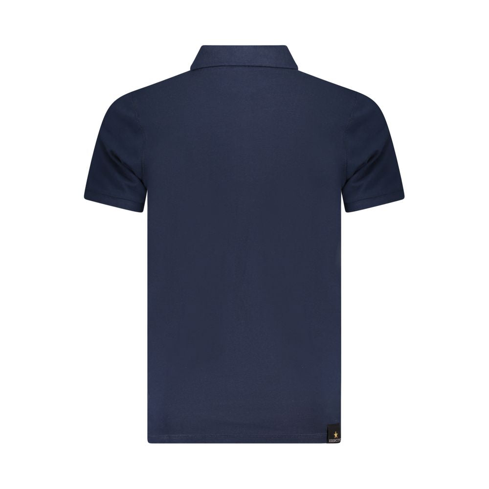Blaues Poloshirt aus Baumwolle der Militärakademie