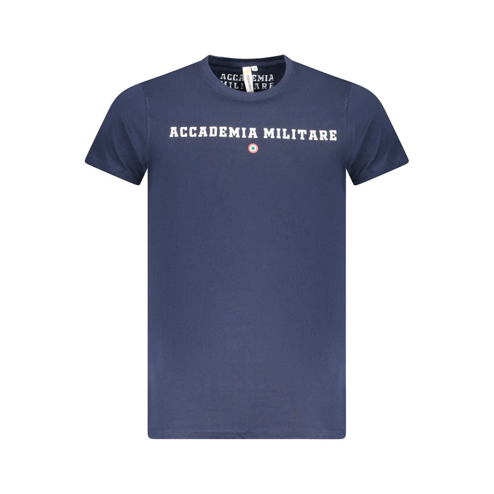 Blaues Baumwoll-T-Shirt der Militärakademie