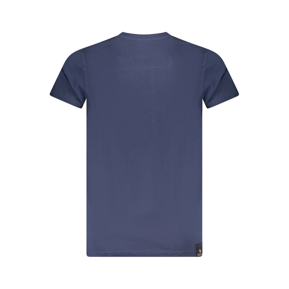 Blaues Baumwoll-T-Shirt der Militärakademie