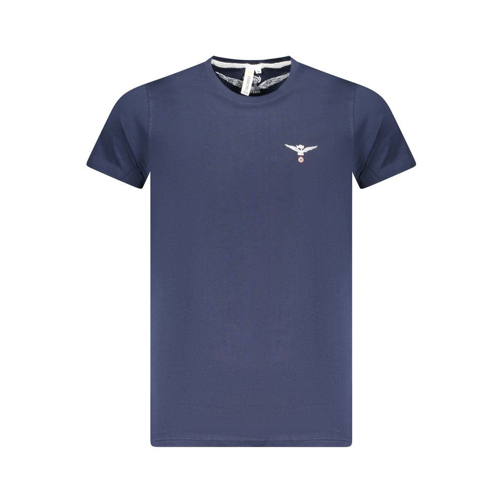 Blaues Baumwoll-T-Shirt der Militärakademie