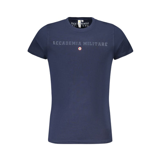 Blaues Baumwoll-T-Shirt der Militärakademie