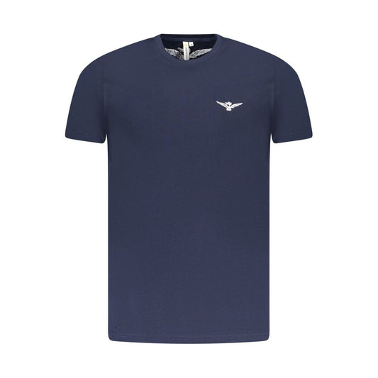Blaues Baumwoll-T-Shirt der Militärakademie