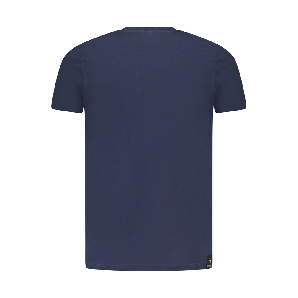 Blaues Baumwoll-T-Shirt der Militärakademie