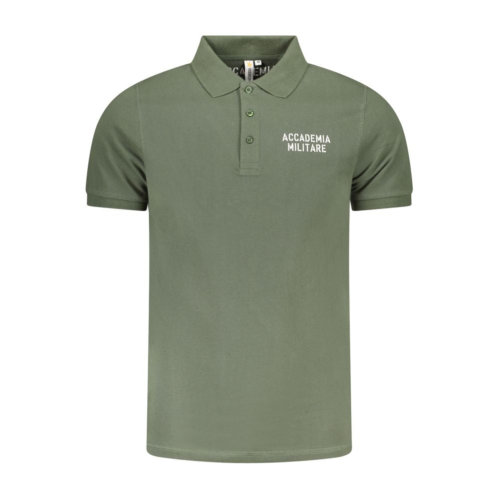 Grünes Poloshirt aus Baumwolle der Militärakademie