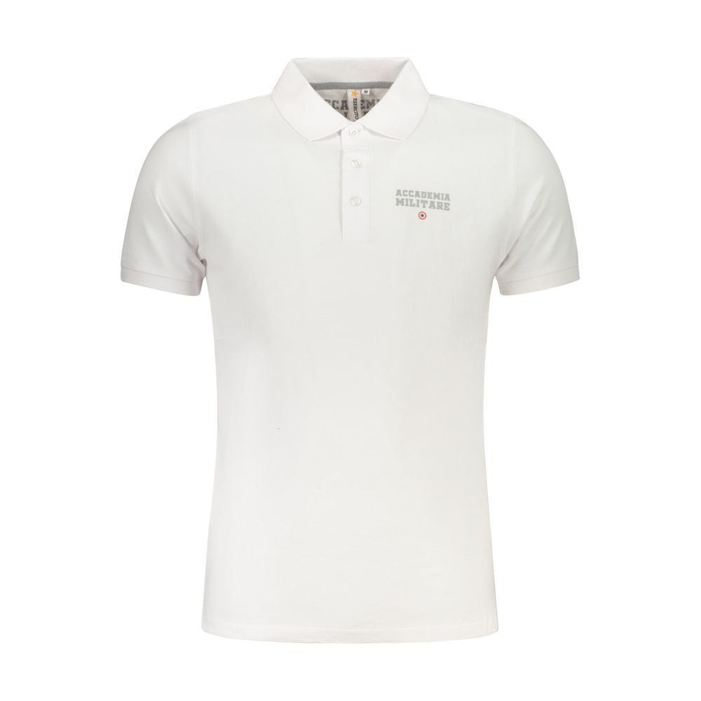 Weißes Poloshirt aus Baumwolle der Militärakademie
