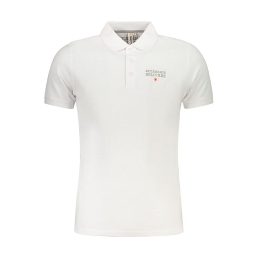 Weißes Poloshirt aus Baumwolle der Militärakademie