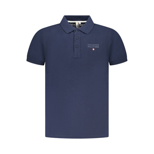 Blaues Poloshirt aus Baumwolle der Militärakademie