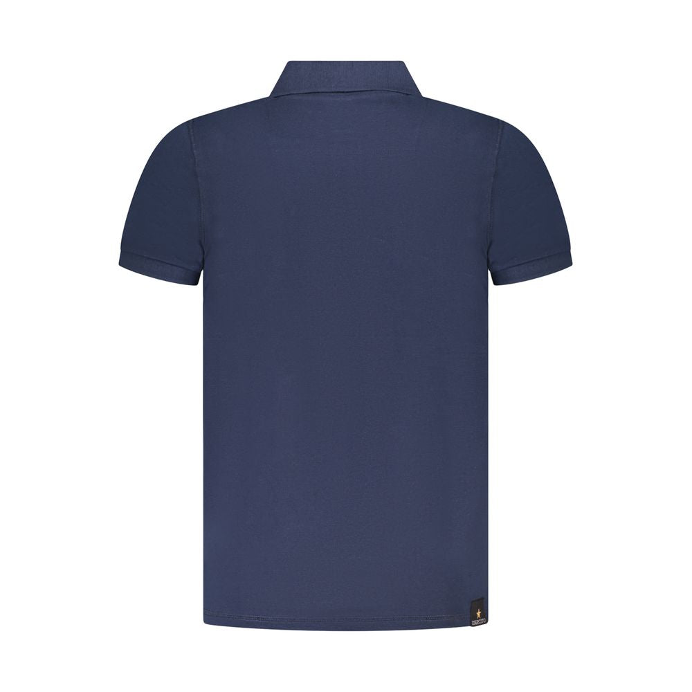 Blaues Poloshirt aus Baumwolle der Militärakademie