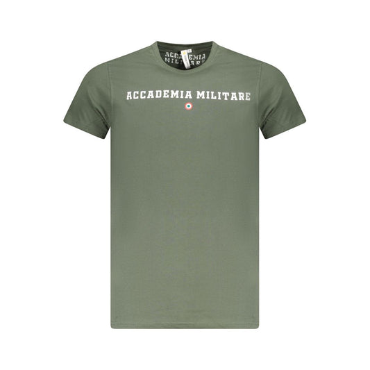 Grünes Baumwoll-T-Shirt der Militärakademie