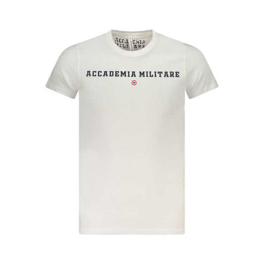 Weißes Baumwoll-T-Shirt der Militärakademie