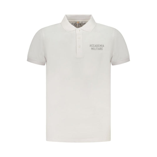 Weißes Poloshirt aus Baumwolle der Militärakademie