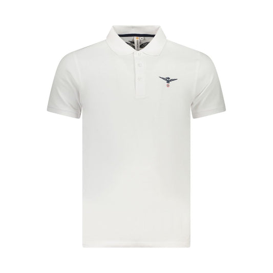 Weißes Poloshirt aus Baumwolle der Militärakademie
