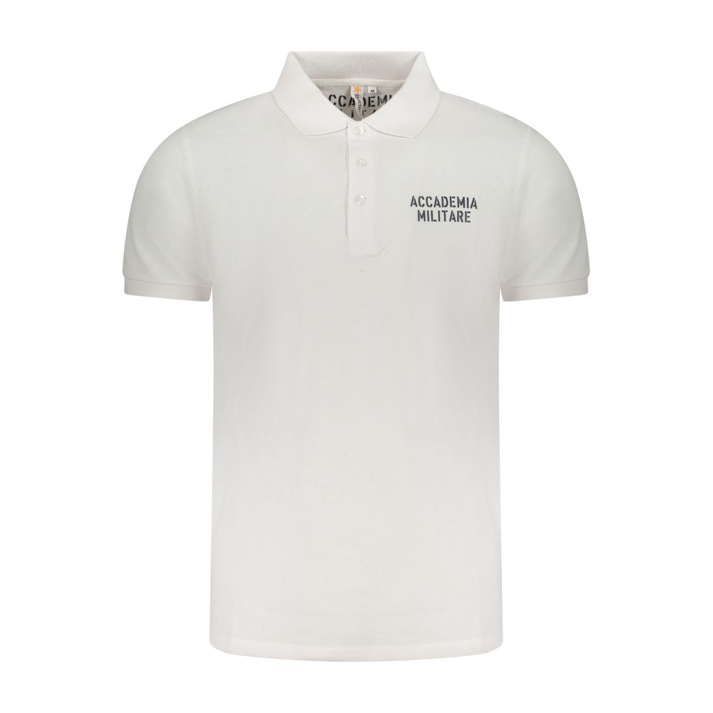 Weißes Poloshirt aus Baumwolle der Militärakademie