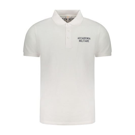 Weißes Poloshirt aus Baumwolle der Militärakademie