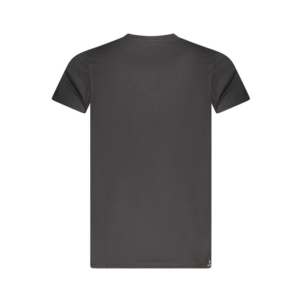 Schwarzes Baumwoll-T-Shirt der Militärakademie