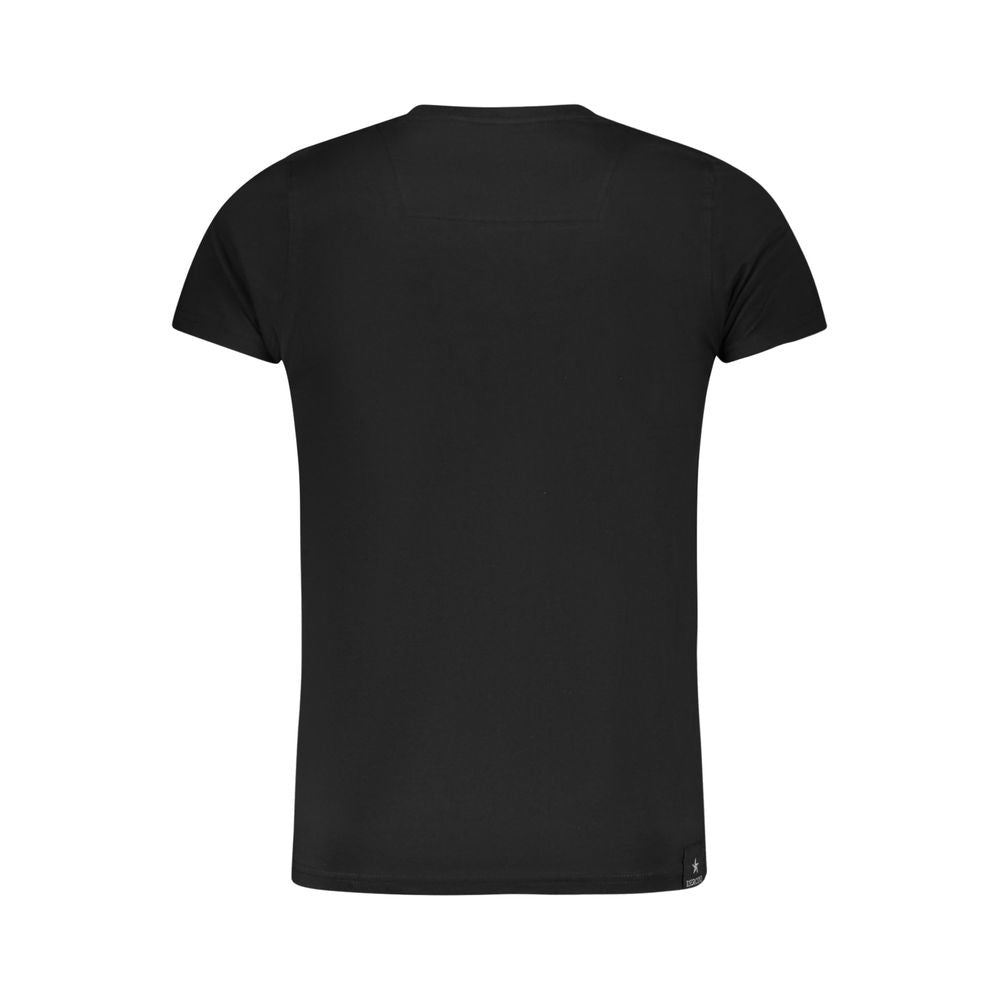 Schwarzes Baumwoll-T-Shirt der Militärakademie