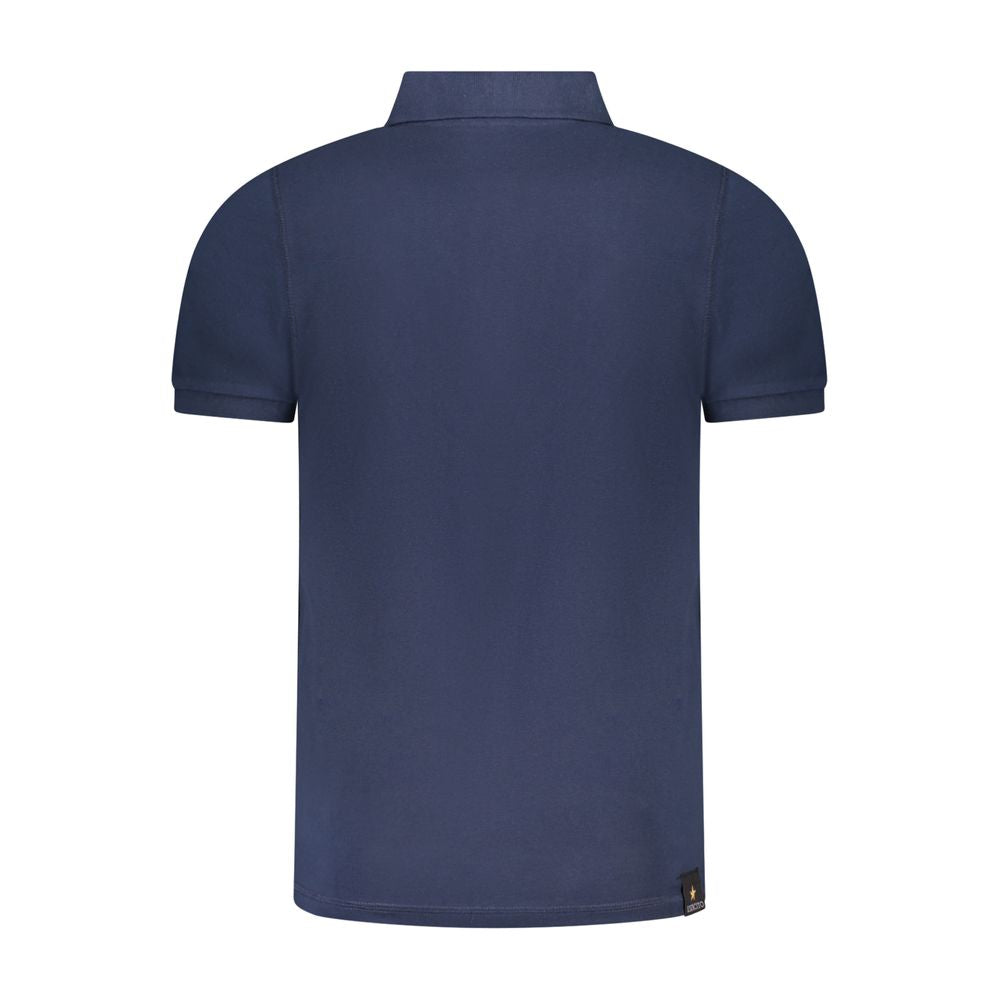 Blaues Poloshirt aus Baumwolle der Militärakademie