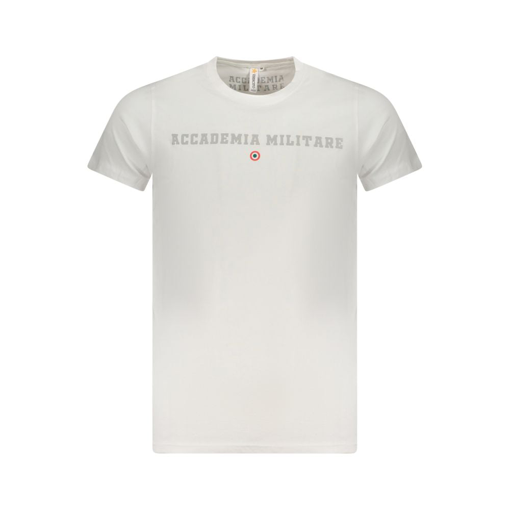 Weißes Baumwoll-T-Shirt der Militärakademie