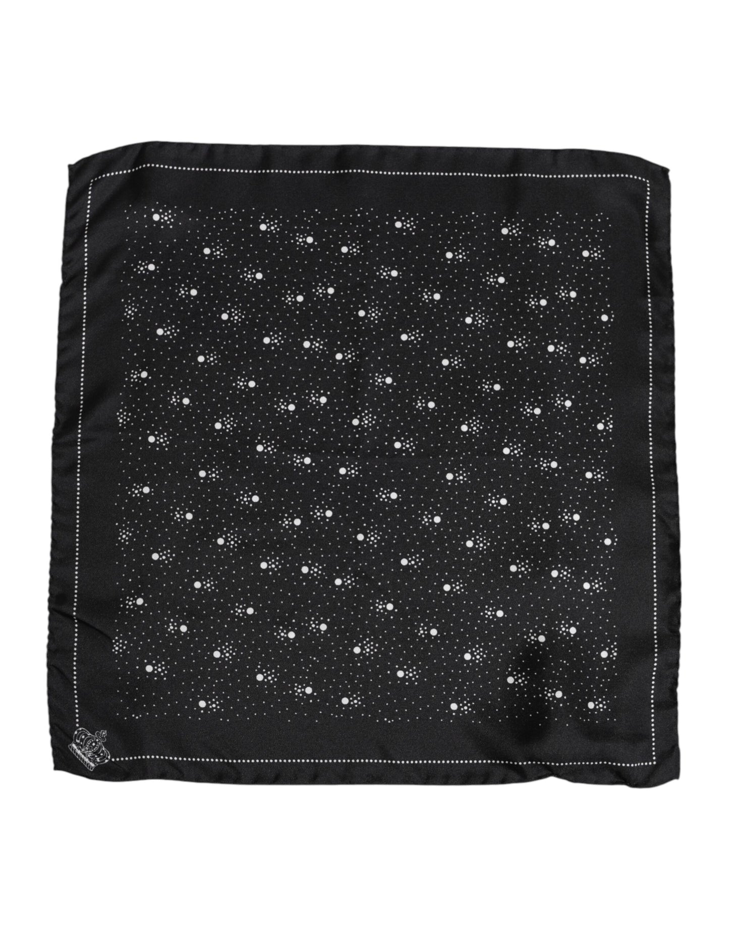 Dolce & Gabbana Black White Printed Square Men Foulard Scarf